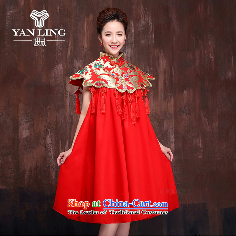 The design of the flow of air summer marriages red short, bows to Large Dragon dress embroidery use M, Charlene Choi spirit has been pressed shopping on the Internet