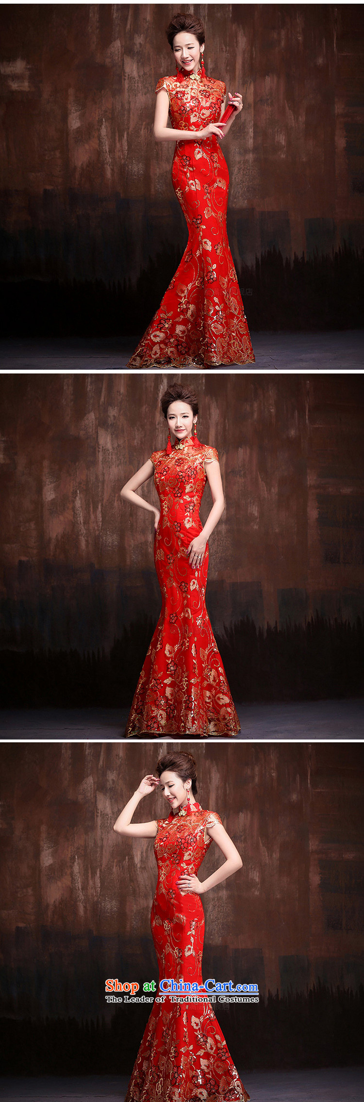 The bride red retro improved qipao marriage solemnisation 2015 new lace crowsfoot Sau San short-sleeved long temperament qipao M picture, prices, brand platters! The elections are supplied in the national character of distribution, so action, buy now enjoy more preferential! As soon as possible.