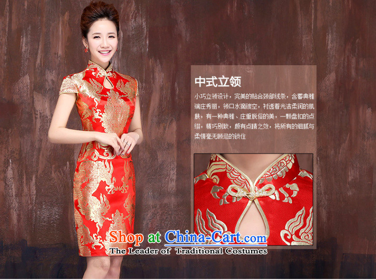Charlene Choi spirit of marriages red short bows services 2015 new dragon robe CHINESE CHEONGSAM bride with improved S picture, prices, brand platters! The elections are supplied in the national character of distribution, so action, buy now enjoy more preferential! As soon as possible.