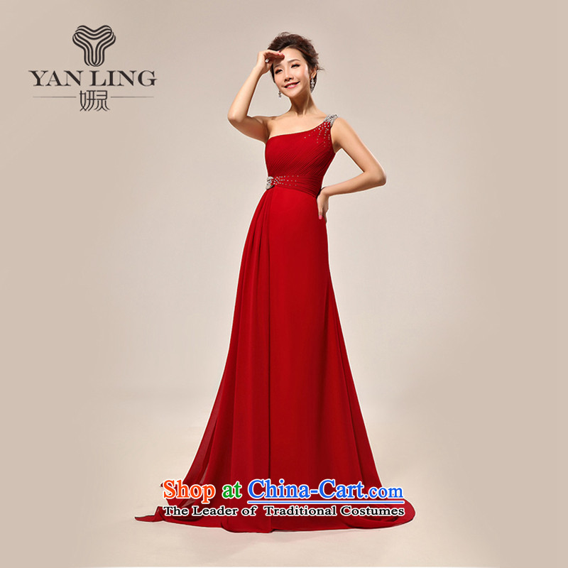 2015 New Red bride services short skirts female bows Chinese cheongsam dress short summer bows small improvement?M