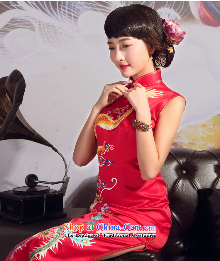 Love of birds 2015 Summer new heavyweight Silk Cheongsam retro long red embroidered red - qipao married pre-sale 20 days XXL picture, prices, brand platters! The elections are supplied in the national character of distribution, so action, buy now enjoy more preferential! As soon as possible.