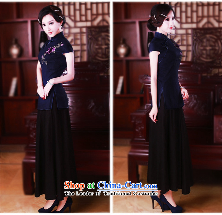 After a day of Tang Dynasty 2015 Wind Jacket Stylish retro improved female cotton linen dresses Chinese Women's short-sleeved blue XXL pictures, energy prices, brand platters! The elections are supplied in the national character of distribution, so action, buy now enjoy more preferential! As soon as possible.