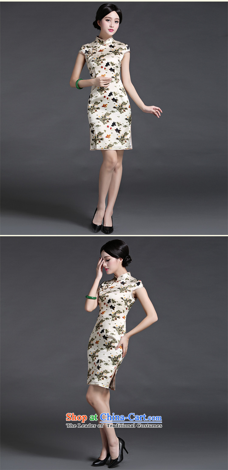 China Ethnic Classic Summer High precious lb Silk Cheongsam daily herbs extract dresses and stylish elegance Suit M improved picture, prices, brand platters! The elections are supplied in the national character of distribution, so action, buy now enjoy more preferential! As soon as possible.