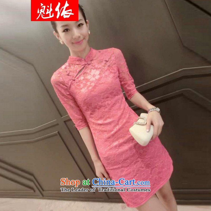 In accordance with the 2015 autumn load record lace Sau San video thin cheongsam dress black , L, record in accordance with , , , shopping on the Internet