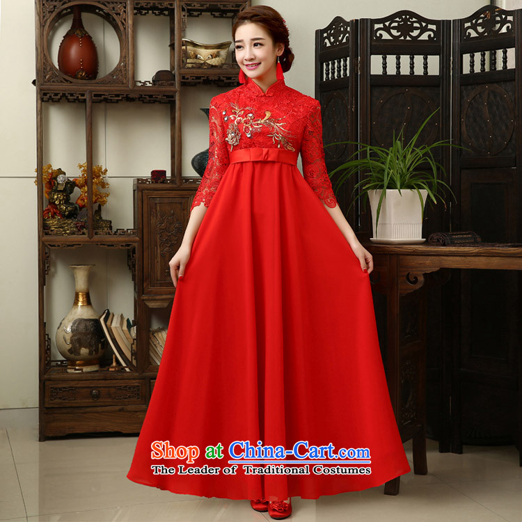 The knot True Love 2015 new services during the spring and autumn of bows long wedding dresses red marriages cheongsam red sleeved XL pregnant women picture, prices, brand platters! The elections are supplied in the national character of distribution, so action, buy now enjoy more preferential! As soon as possible.