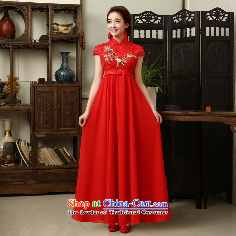 The knot True Love 2015 new services during the spring and autumn of bows long wedding dresses red marriages cheongsam red sleeved XL, pregnant women marry True Love , , , shopping on the Internet