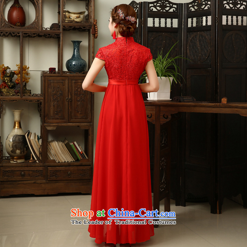The knot True Love 2015 new services during the spring and autumn of bows long wedding dresses red marriages cheongsam red sleeved XL, pregnant women marry True Love , , , shopping on the Internet