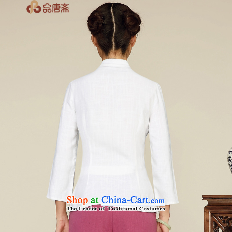 No. of Ramadan Chinese improved Tang Tang Women's clothes cotton linen clothes of ethnic WOMEN'S SHORTS retro qipao White M Tang Ramadan , , , No. shopping on the Internet