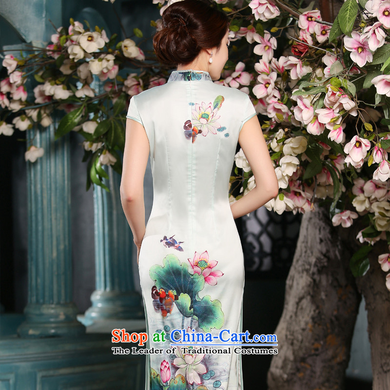I should be grateful if you would have the cross-SA-ching 2015 new long qipao improved female cheongsam dress summer long cheongsam dress daily fashion, the cross-sa ZA301 shopping on the Internet has been pressed.