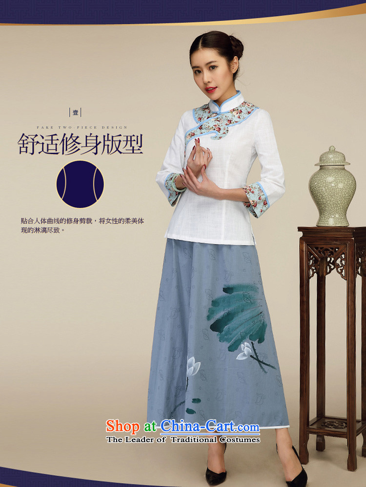 No. of Ramadan Chinese Tang Tang Women's clothes ethnic retro women's Mock-Neck Shirt cheongsam with short white M picture, prices, brand platters! The elections are supplied in the national character of distribution, so action, buy now enjoy more preferential! As soon as possible.