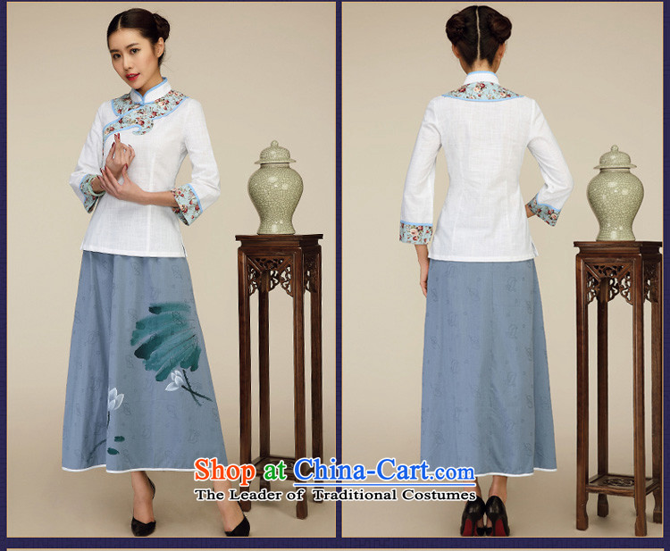No. of Ramadan Chinese Tang Tang Women's clothes ethnic retro women's Mock-Neck Shirt cheongsam with short white M picture, prices, brand platters! The elections are supplied in the national character of distribution, so action, buy now enjoy more preferential! As soon as possible.