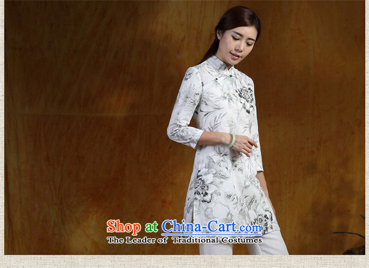 No. of Ramadan new fall short of ethnic in long Tang Women's clothes cotton linen clothes white L photo cheongsam, prices, brand platters! The elections are supplied in the national character of distribution, so action, buy now enjoy more preferential! As soon as possible.