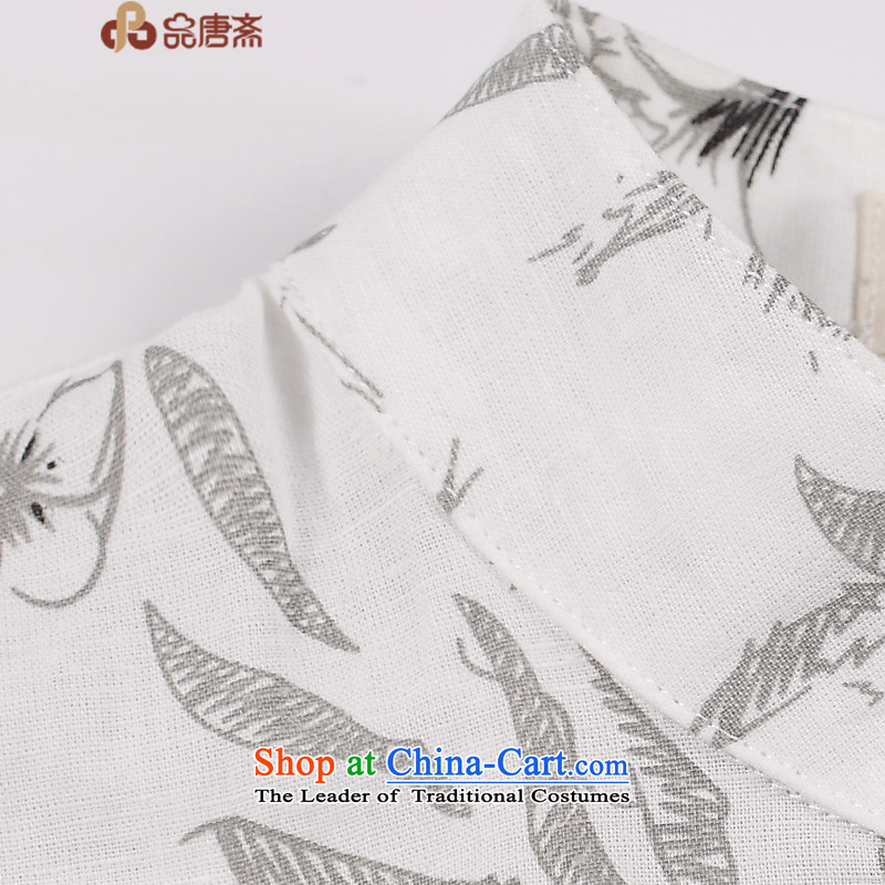 No. of Ramadan new fall short of ethnic in long Tang Women's clothes cotton linen white T-shirt , L, products qipao Tang Ramadan , , , shopping on the Internet