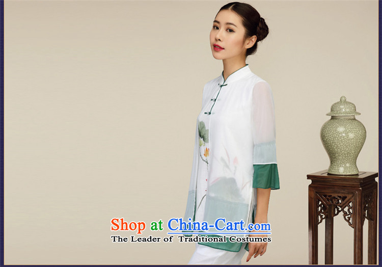 No. of Ramadan New Tang Tang dynasty blouses China wind arts retro female tea Services White M picture, prices, brand platters! The elections are supplied in the national character of distribution, so action, buy now enjoy more preferential! As soon as possible.
