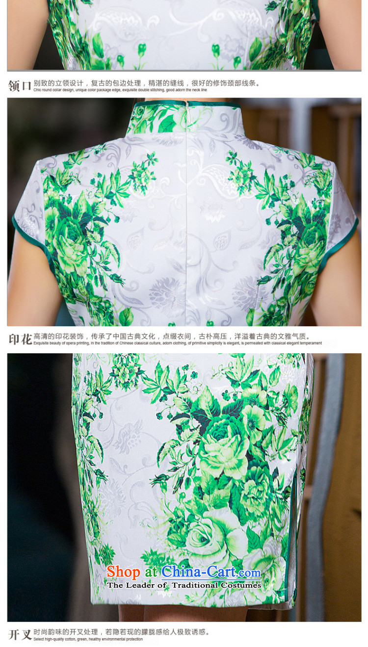 The five senses figure for summer 2015 New Sau San sexy cheongsam dress China wind of ethnic dress green flower color picture S pictures WGT172, prices, brand platters! The elections are supplied in the national character of distribution, so action, buy now enjoy more preferential! As soon as possible.