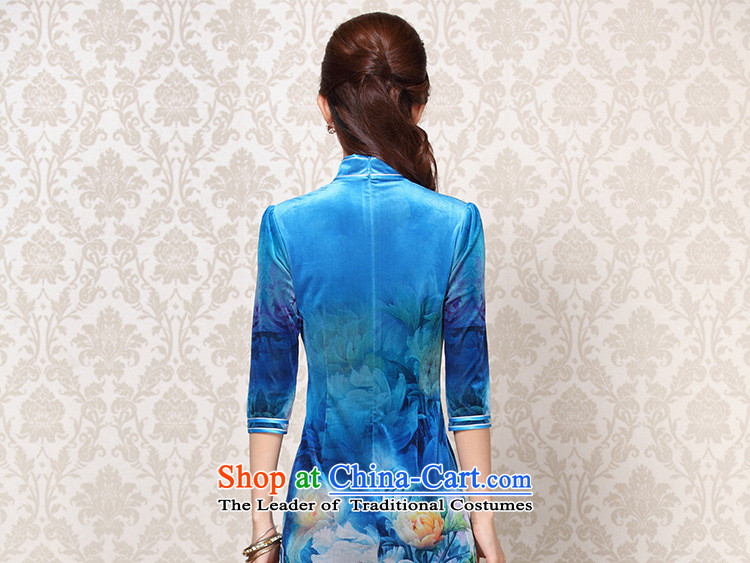 At the end of light and stylish retro scouring pads stamp improvement in the daily short-sleeved blue M pictures XWG13-25 cheongsam, prices, brand platters! The elections are supplied in the national character of distribution, so action, buy now enjoy more preferential! As soon as possible.