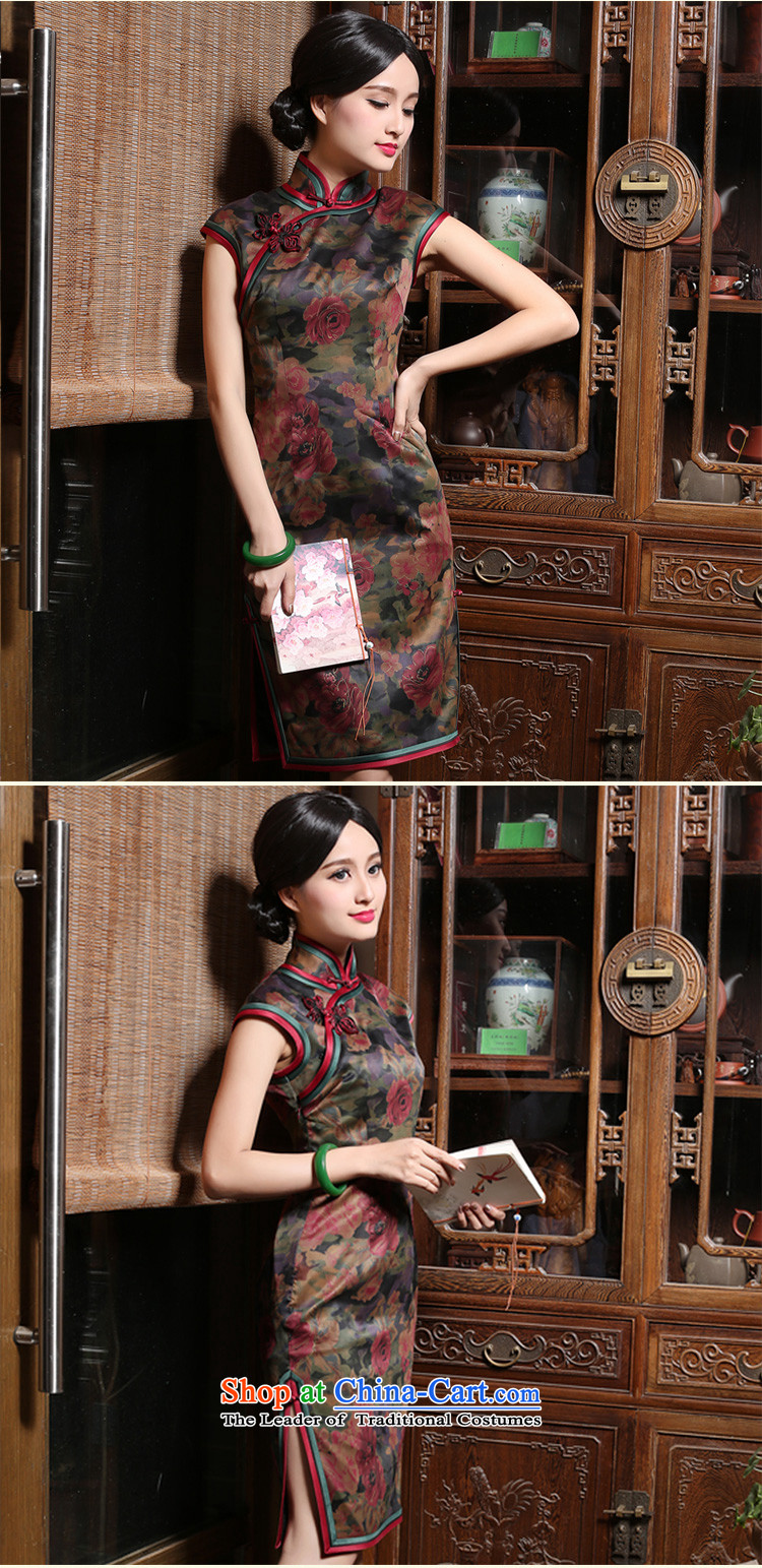 Chinese Classic retro-to-day Ms. stylish improved silk incense cloud yarn cheongsam dress 2015 new summer long S picture, prices, brand platters! The elections are supplied in the national character of distribution, so action, buy now enjoy more preferential! As soon as possible.