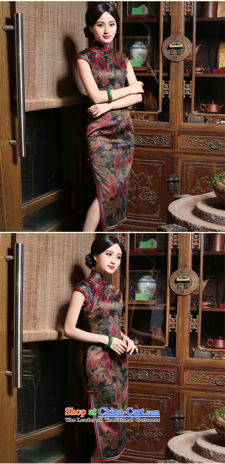 Chinese Classic retro-to-day Ms. stylish improved silk incense cloud yarn cheongsam dress 2015 new summer long S picture, prices, brand platters! The elections are supplied in the national character of distribution, so action, buy now enjoy more preferential! As soon as possible.
