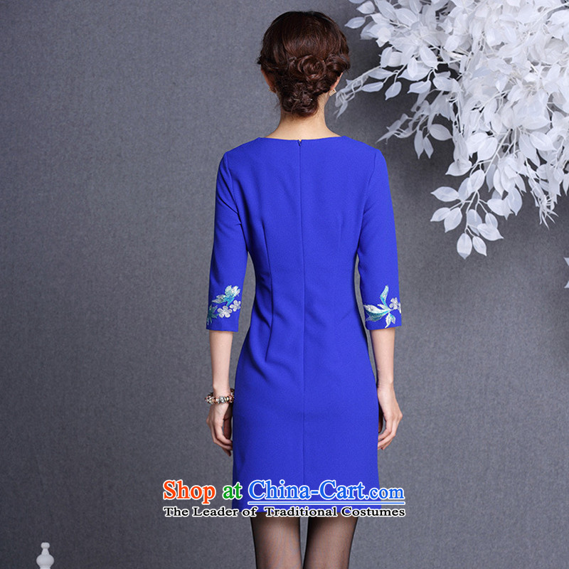 At the end of light and stylish embroidery in improved short-sleeved light at the end of Qipao XWG838-2 M , , , shopping on the Internet