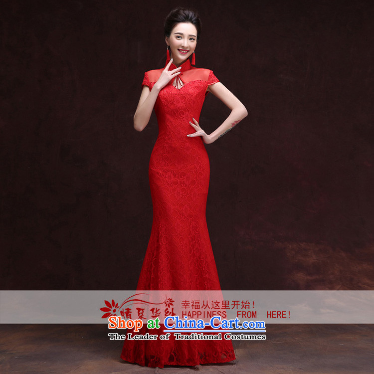 Qing Hua yarn bows services 2015 new brides fall and winter marriage crowsfoot long lace bridesmaid service banquet dinner dress uniform female Red Sau San bows to size does not allow for pictures, prices, brand platters! The elections are supplied in the national character of distribution, so action, buy now enjoy more preferential! As soon as possible.