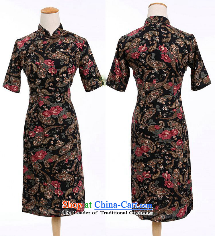 Figure for summer flowers cheongsam dress improvement in collar in the Cuff long cotton linen word manually detained retro figure color qipao Sau San S picture, prices, brand platters! The elections are supplied in the national character of distribution, so action, buy now enjoy more preferential! As soon as possible.