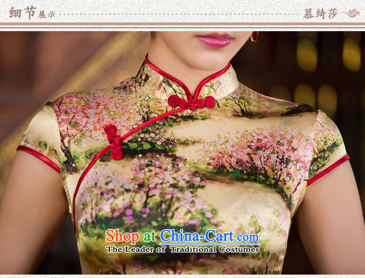 The cheer her floral arrangements silk cheongsam dress 2015 summer short qipao improved retro couture cheongsam dress SZ S2238 M picture, prices, brand platters! The elections are supplied in the national character of distribution, so action, buy now enjoy more preferential! As soon as possible.