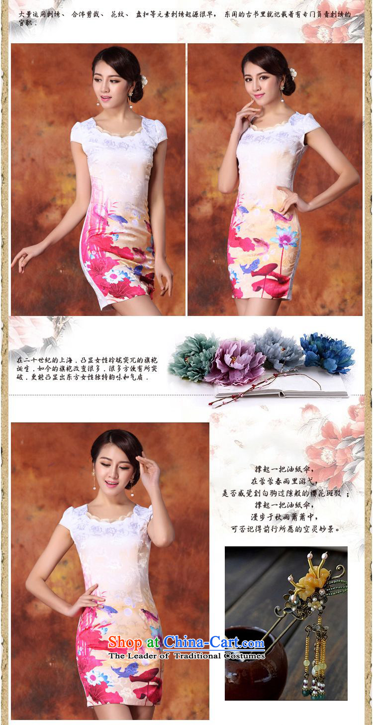 2015 Summer forest narcissus New Ink Painting fish south africa retro-lotus leaf floral round-neck collar and short of package Sau San Tong JAYT-29 replacing pink dresses M picture, prices, brand platters! The elections are supplied in the national character of distribution, so action, buy now enjoy more preferential! As soon as possible.