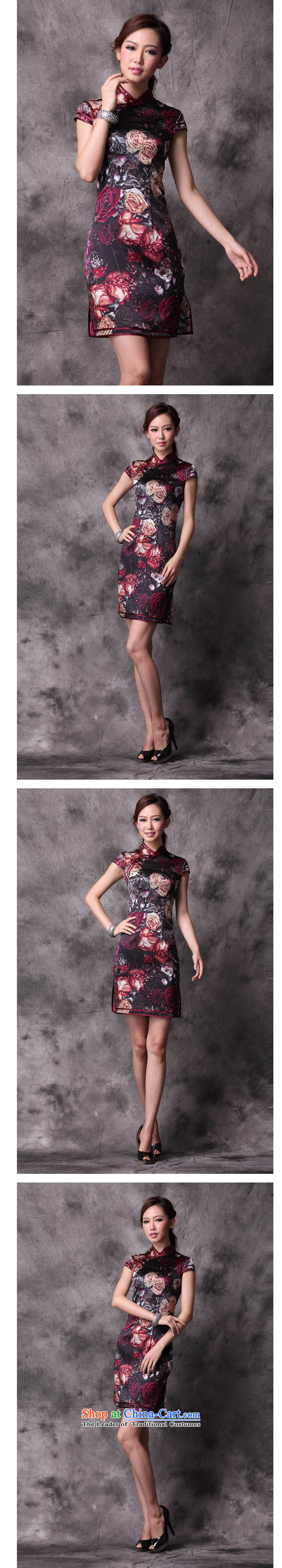 At the end of summer light and stylish retro improved new heavyweight silk CHINESE CHEONGSAM counters upscale cheongsam dress  XWG12018-21 map color S picture, prices, brand platters! The elections are supplied in the national character of distribution, so action, buy now enjoy more preferential! As soon as possible.