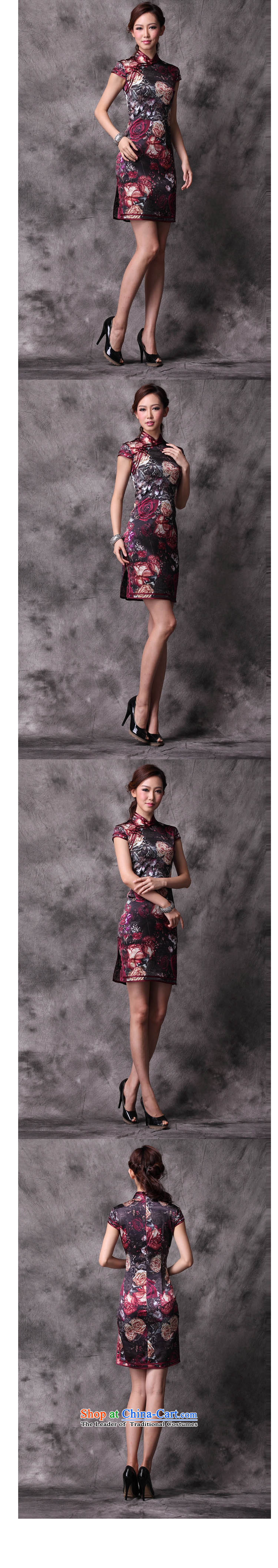 At the end of summer light and stylish retro improved new heavyweight silk CHINESE CHEONGSAM counters upscale cheongsam dress  XWG12018-21 map color S picture, prices, brand platters! The elections are supplied in the national character of distribution, so action, buy now enjoy more preferential! As soon as possible.