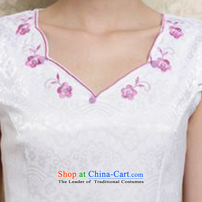 Forest Narcissus Summer 2015 new sleek improved irregular cheongsam collar short) and video thin package Sau San Tong JAYT-27 replacing white qipao safflower , L, Forest Narcissus (senlinshuixian) , , , shopping on the Internet