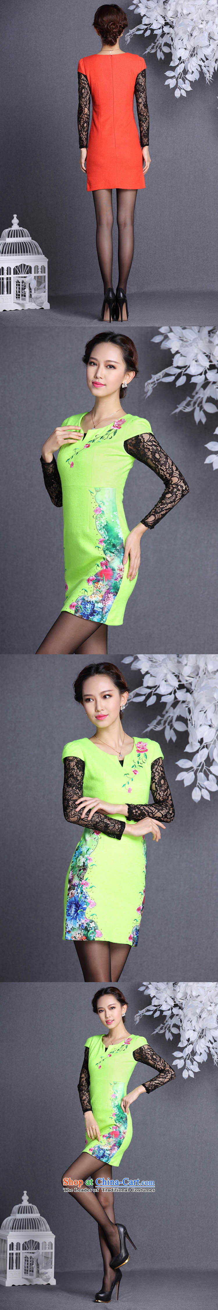 At the end of light and stylish Sau San video thin improved stitching embroidered short cheongsam dress gross? XWG818 Fluorescent Green L picture, prices, brand platters! The elections are supplied in the national character of distribution, so action, buy now enjoy more preferential! As soon as possible.