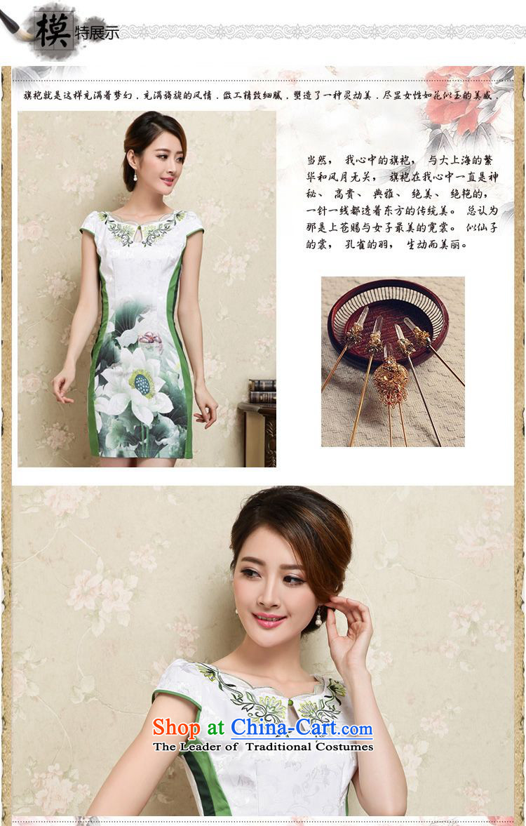 Forest Narcissus Summer 2015 new sleek white lotus fresh qipao improved ground short of Sau San package and video Tang dynasty qipao JAYT-25 thin green M picture, prices, brand platters! The elections are supplied in the national character of distribution, so action, buy now enjoy more preferential! As soon as possible.