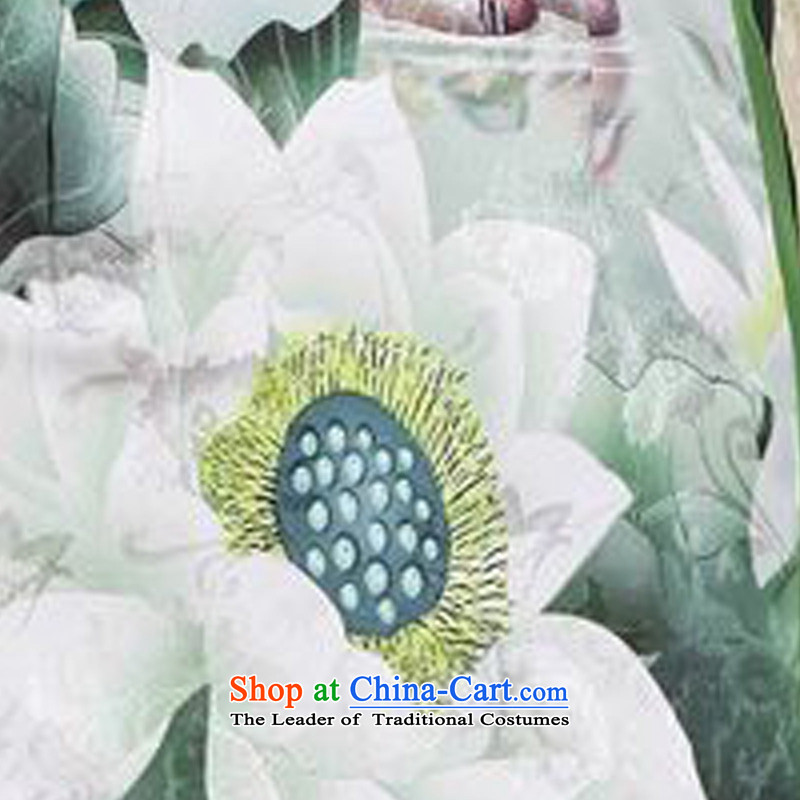 Forest Narcissus Summer 2015 new sleek white lotus fresh qipao improved ground short of Sau San package and video Tang dynasty qipao JAYT-25 thin green M forest Narcissus (senlinshuixian) , , , shopping on the Internet