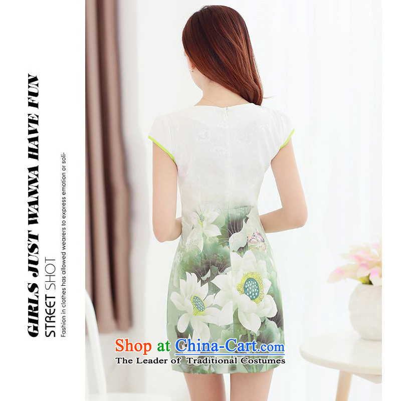 Forest Narcissus Summer 2015 on a new stylish and elegant qipao fresh water lily Mudan improved suit and video thin package Sau San Tong JAYT-2 replacing lotus qipao S forest Narcissus (senlinshuixian) , , , shopping on the Internet