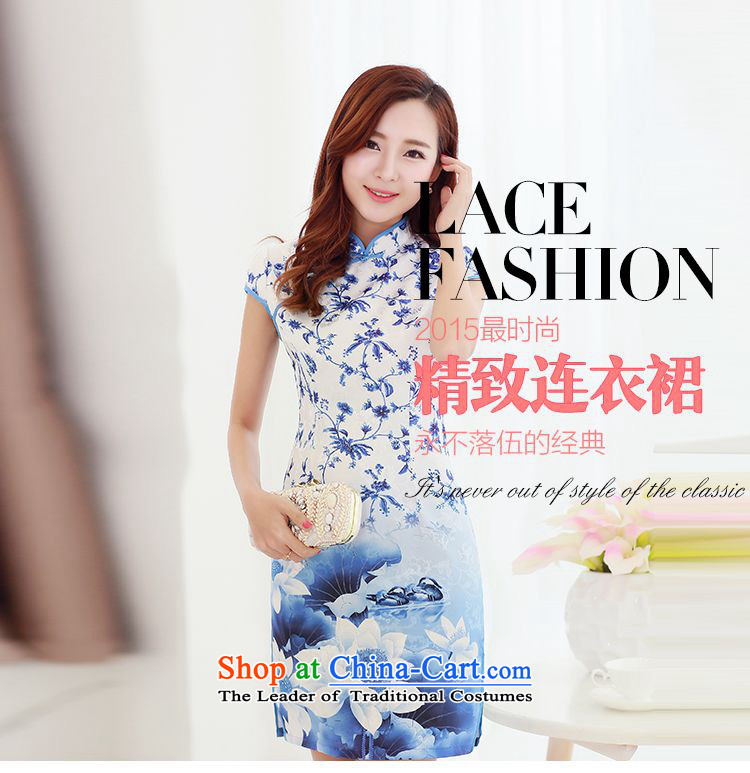 Forest Narcissus Summer 2015 on new ink streaking retro-Lotus detained Mock-neck improvement package and video qipao Sau San Tong JAYT-1 load thin cheongsam picture color S picture, prices, brand platters! The elections are supplied in the national character of distribution, so action, buy now enjoy more preferential! As soon as possible.