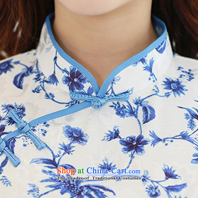 Forest Narcissus Summer 2015 on new ink streaking retro-Lotus detained Mock-neck improvement package and video qipao Sau San Tong JAYT-1 load thin cheongsam picture color S forest Narcissus (senlinshuixian) , , , shopping on the Internet