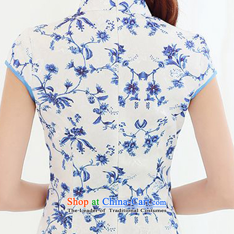 The 2015 summer-jae on new ink streaking retro-Lotus detained Mock-neck improvement package and video qipao Sau San Tong JAYT-1 load thin cheongsam picture color L, Tsz ink has been pressed shopping on the Internet