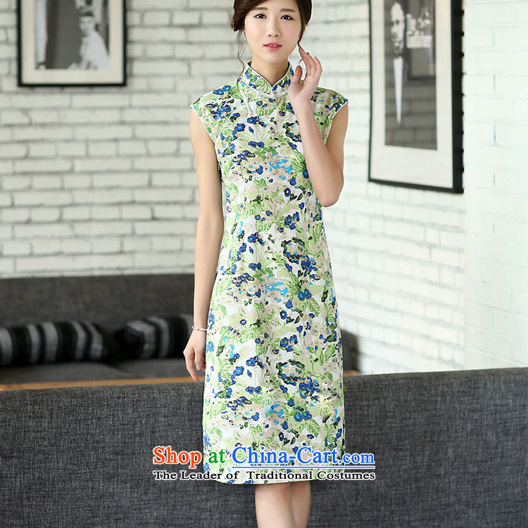 Jie in Wisconsin, summer new ethnic improved linen dresses manual disk 