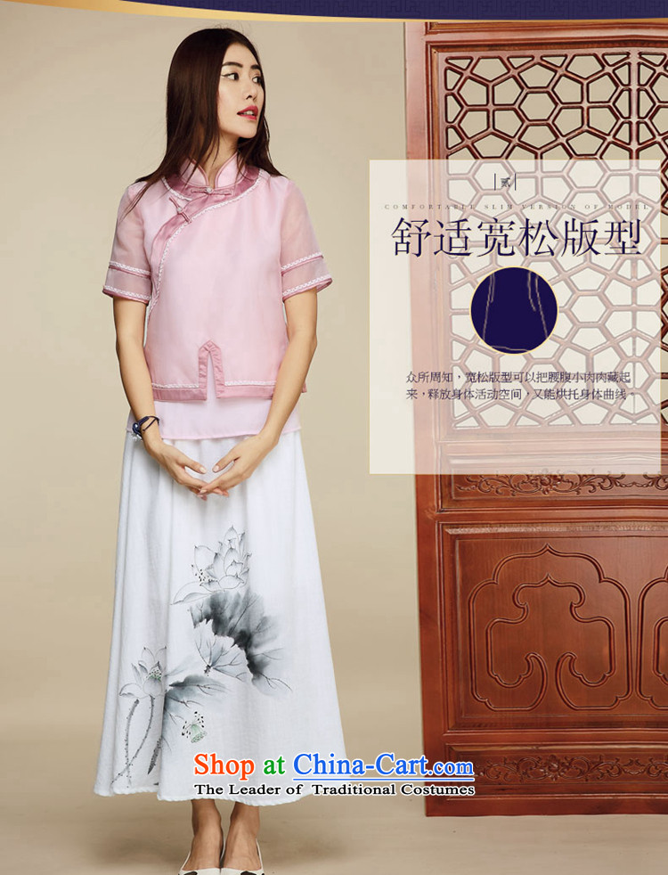 No. of Ramadan 2015 Tang Dynasty Tang retro Clothes Summer China wind women improved Han-ethnic short-sleeved T-shirt cheongsam pink S picture, prices, brand platters! The elections are supplied in the national character of distribution, so action, buy now enjoy more preferential! As soon as possible.