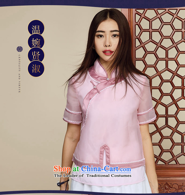 No. of Ramadan 2015 Tang Dynasty Tang retro Clothes Summer China wind women improved Han-ethnic short-sleeved T-shirt cheongsam pink S picture, prices, brand platters! The elections are supplied in the national character of distribution, so action, buy now enjoy more preferential! As soon as possible.
