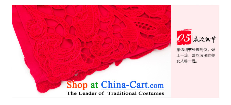 Wood in a wedding cheongsam dress really 2015 Summer new water-soluble embroidered wedding dress Bridal Services 43048 bows 04 Magenta XL Photo, prices, brand platters! The elections are supplied in the national character of distribution, so action, buy now enjoy more preferential! As soon as possible.