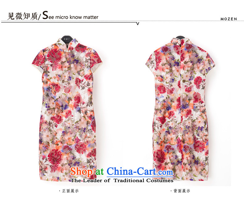 The cheongsam dress wood really OSCE root yarn stamp cheongsam dress for summer 2015 Chinese New women 53375 05 light red S picture, prices, brand platters! The elections are supplied in the national character of distribution, so action, buy now enjoy more preferential! As soon as possible.