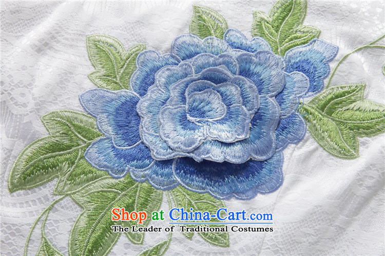 At the end of summer 2015, very stylish and improvement of ethnic Chinese qipao Ms. stereo embroidered short sleeves cheongsam dress JT5088 blue flowers M picture, prices, brand platters! The elections are supplied in the national character of distribution, so action, buy now enjoy more preferential! As soon as possible.