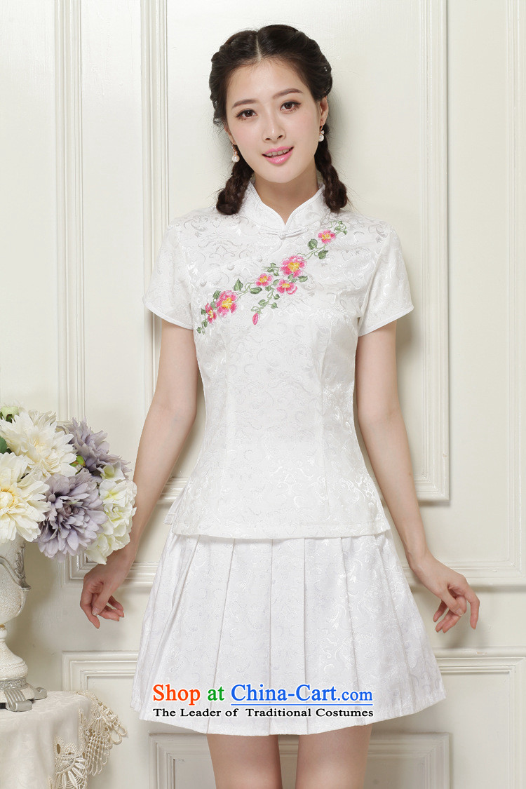 At the end of light and stylish ethnic Chinese qipao improved no need to come to grips's two kits of packaged JT2068 short white S picture, prices, brand platters! The elections are supplied in the national character of distribution, so action, buy now enjoy more preferential! As soon as possible.