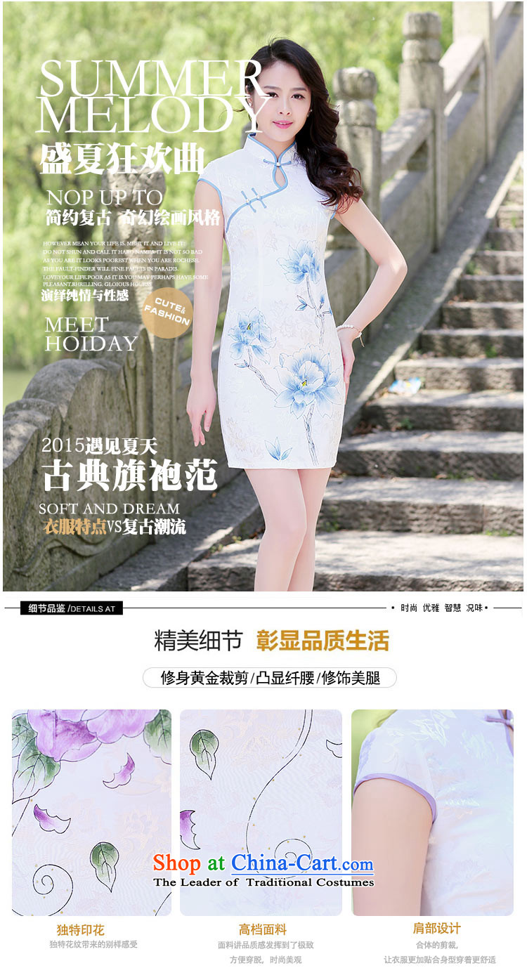The 2015 Summer Scent Golan new improved chinese president elegant beauty cheongsam dress dresses summer purple peony S picture, prices, brand platters! The elections are supplied in the national character of distribution, so action, buy now enjoy more preferential! As soon as possible.