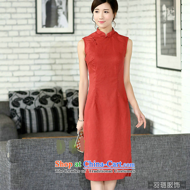 C.o.d. Jie of the summer for women retro arts linen solid color manually tray clip Sleeveless Men's Mock-Neck word manually. Long qipao sleeveless light blue XL Photo, prices, brand platters! The elections are supplied in the national character of distribution, so action, buy now enjoy more preferential! As soon as possible.