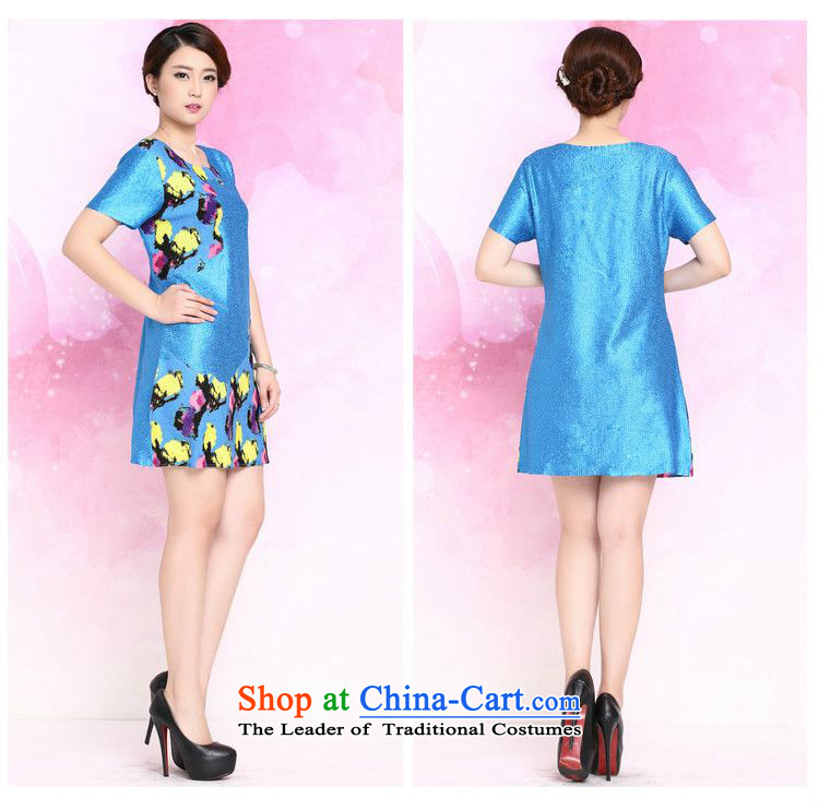 The 2015 summer-jae on the new Silk wrinkled with large relaxd mother Tang dynasty dresses XYY-8326 XXXL Blue Photo, prices, brand platters! The elections are supplied in the national character of distribution, so action, buy now enjoy more preferential! As soon as possible.