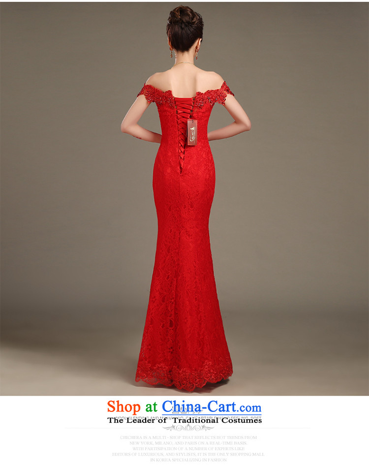 Service Bridal Spring 2015 followed the new red long word shoulder crowsfoot wedding dresses Sau San autumn and winter evening dress attractively short) S picture, prices, brand platters! The elections are supplied in the national character of distribution, so action, buy now enjoy more preferential! As soon as possible.