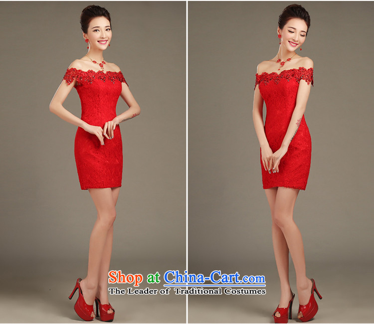 Service Bridal Spring 2015 followed the new red long word shoulder crowsfoot wedding dresses Sau San autumn and winter evening dress attractively short) S picture, prices, brand platters! The elections are supplied in the national character of distribution, so action, buy now enjoy more preferential! As soon as possible.