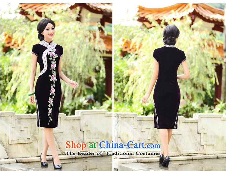 Upscale banqueting cheongsam dress in long wool, wedding Mother of Pearl River Delta retro C437 stapled wine red 7 ft 6 (2 XXXL cuff lumbar) Picture, prices, brand platters! The elections are supplied in the national character of distribution, so action, buy now enjoy more preferential! As soon as possible.